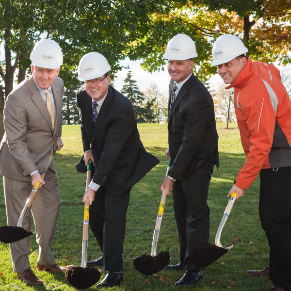 Groundbreaking photo for Flanagan Foodservice's Whitby distribution centre